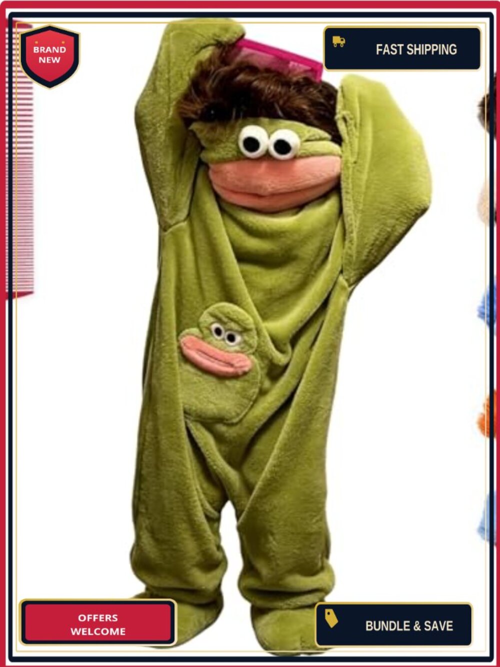 Plush Monster Onesie Coral Fleece One-Piece Pajama Loungewear